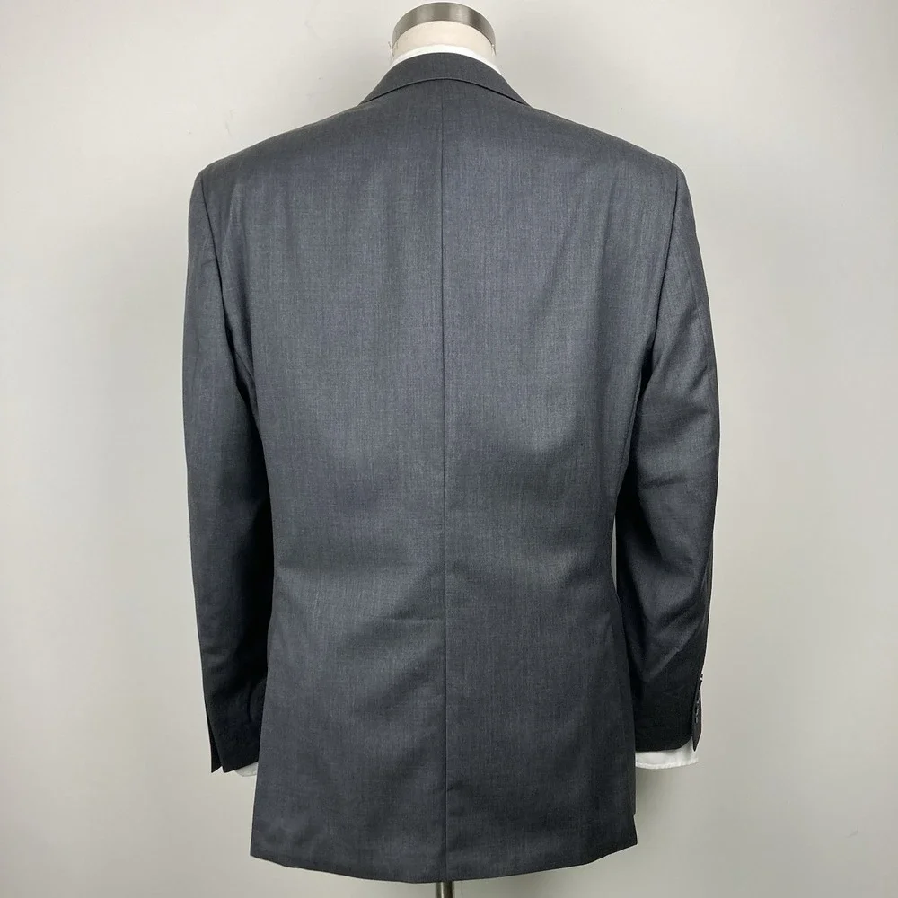 Calvin Klein Men Suit Jacket Blazer 42R 100%Wool Gray‎ E081149